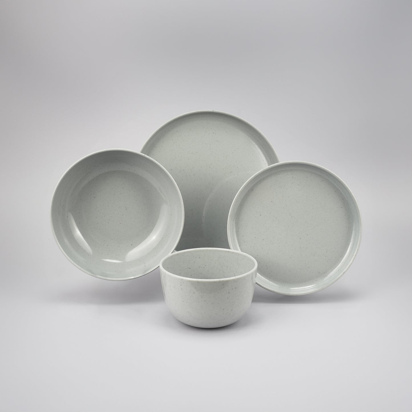 Juego Vajilla Gris Policarbonato