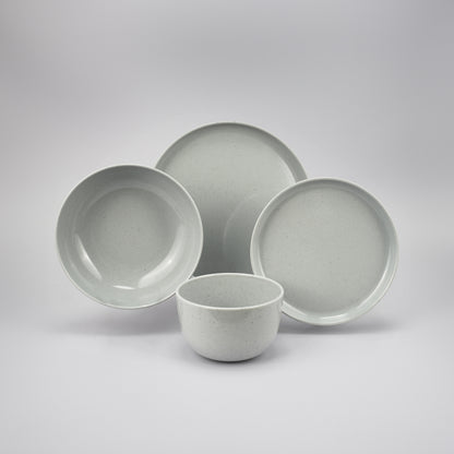 Juego Vajilla Gris Policarbonato