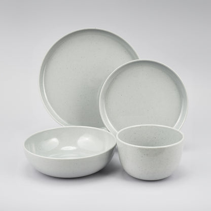 Juego Vajilla Gris Policarbonato