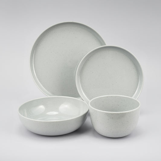 Juego Vajilla Gris Policarbonato